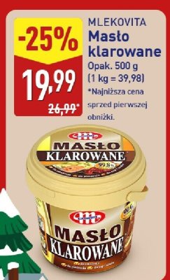 Masło klarowane Mlekovita promocja w Aldi