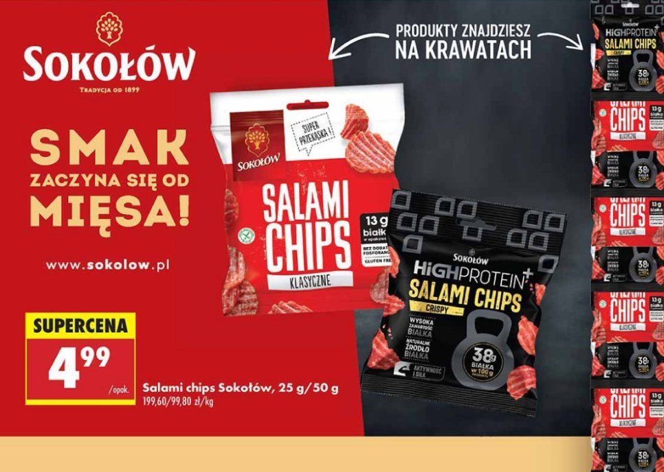 Salami chips SOKOŁÓW CHRUP'US Sokołów promocja