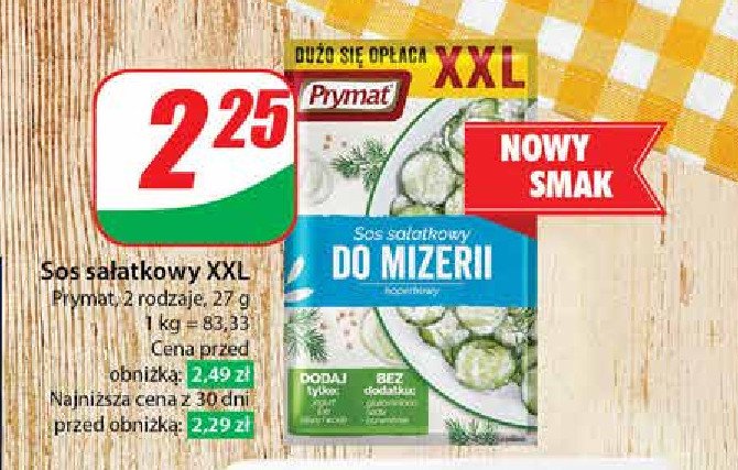 Sos sałatkowy do mizerii koperkowy Prymat promocja