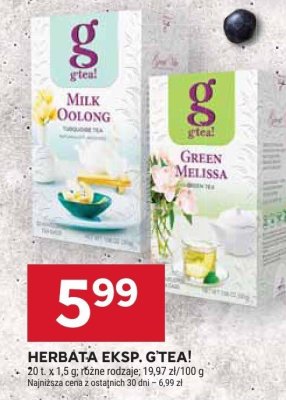 Herbata ekspresowa Green Melissa promocja w Stokrotka