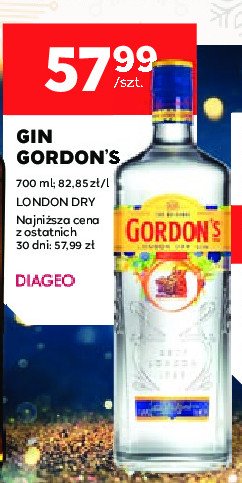 Gin Gordon's london dry gin promocja w Stokrotka