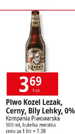 Piwo Kozel bily lehky promocja