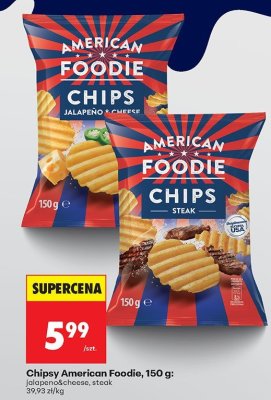 Chipsy American Foodie, 150 g: steak promocja w Biedronka