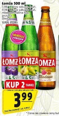 Piwo Łomża śliwkowa 500 ml promocja w Prim Market