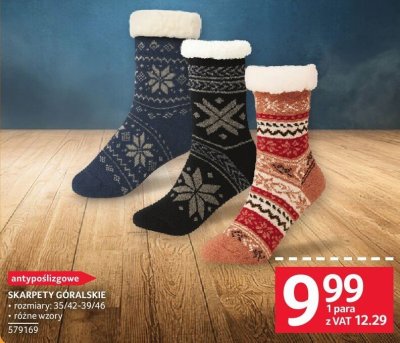 Skarpety góralskie antypoślizgowe promocja w Selgros