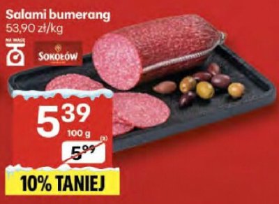 Salami bumerang 100g promocja w Delikatesy Centrum