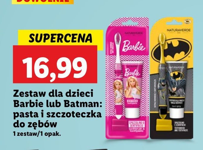 Zestaw: pasta + szczoteczka do zębów batman Naturaverde promocja