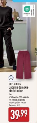 Spodnie damskie strukturalne UP2FASHION promocja w Aldi