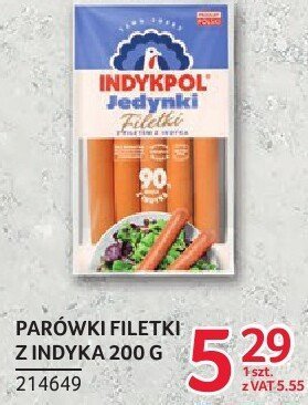 Parówki filetki z indyka Indykpol 200g promocja w Selgros