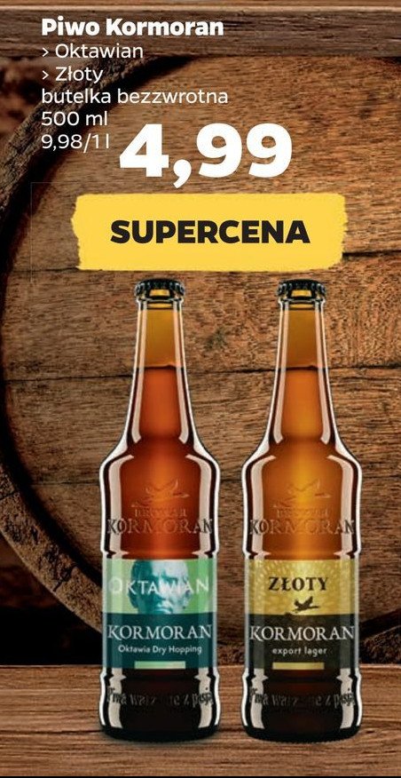 Piwo Kormoran złoty export lager promocje