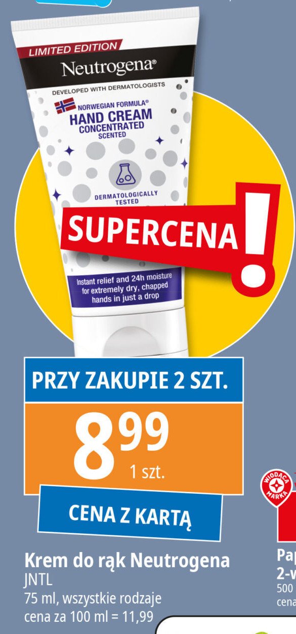 Krem do rąk skoncentrowany Neutrogena formuła norweska promocja