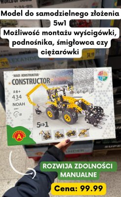 Klocki Constructor NOAH model 5w1 promocja w Kaufland