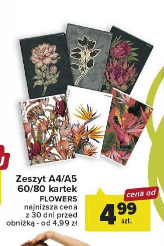 Zeszyt a4/80 k. flowers promocja