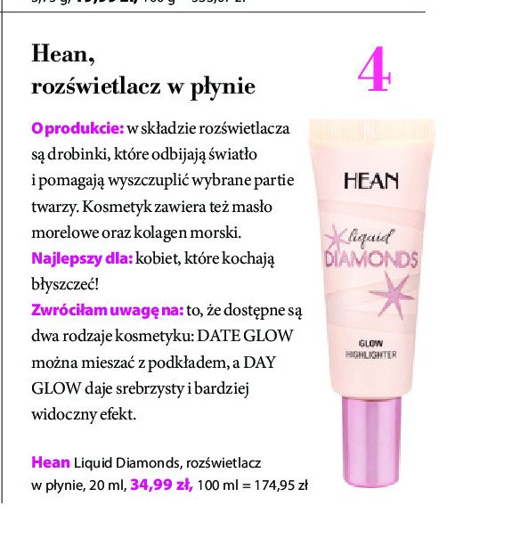 Roz艣wietlacz do podk艂ad贸w Hean Hean cosmetics promocja