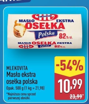 Masło ekstra osełka polska  promocja w Aldi
