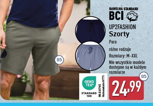 Szorty męskie m-xxl Up2fashion promocja w Aldi