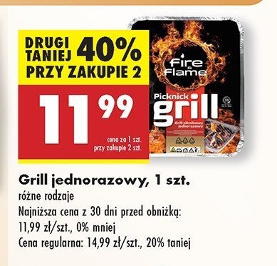 Grill jednorazowy Fire & flame promocja