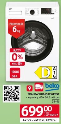 Pralka Beko WUE6512WPBSE promocja w Selgros