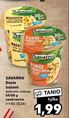 Makaron z sosem serowo-śmietanowym Savarro promocja