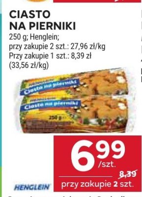 Ciasto na pierniki Henglein 250g promocja w Stokrotka