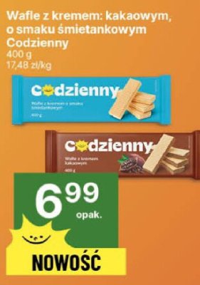 Wafle z kremem kakaowym, o smaku śmietankowym Codzienny promocja w Delikatesy Centrum