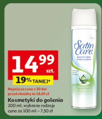 Kosmetyki do golenia Satin Care promocja w Auchan