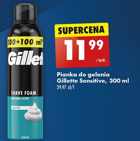 Pianka do golenia sensitive skin Gillette promocja