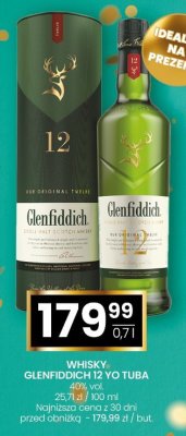 Whisky Glenfiddich 12 yo Tuba 40% vol. 0,7l promocja w Twój Market