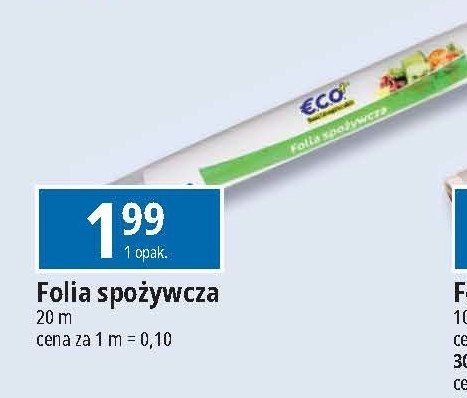 Folia spożywcza 20 m Eco+ promocja