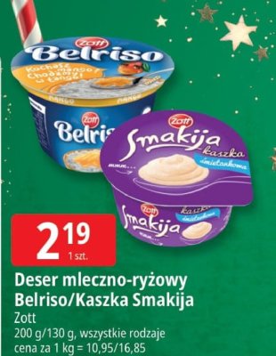 Deser mleczno-ryżowy Belriso/Kaszka Smakija promocja w Leclerc