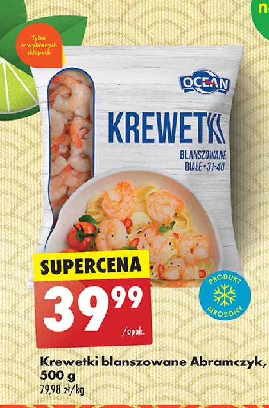 Krewetki blanszowane obrane Oceansea promocja w Biedronka