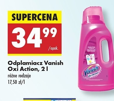 Odplamiacz w płynie Vanish oxi action promocja w Biedronka