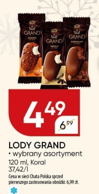 Lody Grand wybrany asortyment promocja w Chata Polska