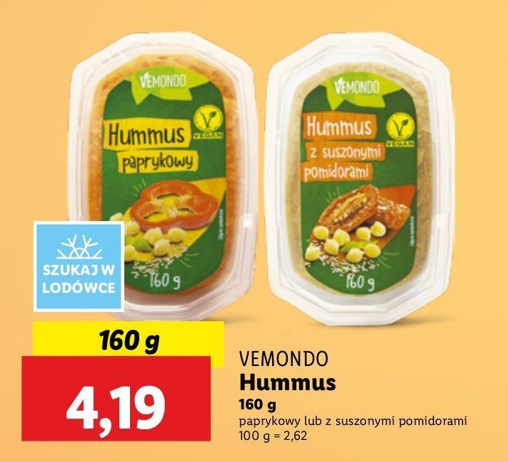 Hummus z suszonymi pomidorami Vemondo promocja