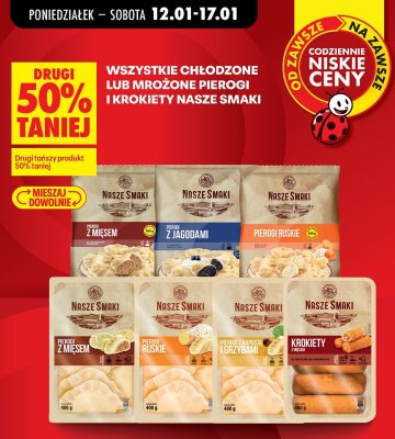 Pierogi z mięsem Nasze Smaki promocja w Biedronka