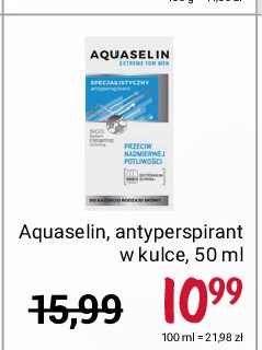 Specjalistyczny antyperspirant przeciw nadmiernej potliwości do każdego rodzaju skóry extreme for men Aquaselin promocja
