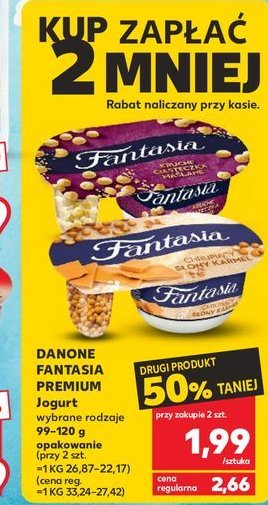 Jogurt kremowy chrupiący słony karmel Danone fantasia promocja