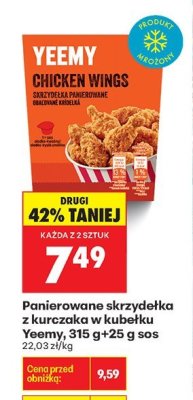 Skrzydełka z kurczaka panierowane w kubełku+ sos promocja w Biedronka