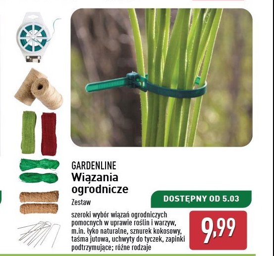 Wiązania ogrodnicze GARDEN LINE promocja w Aldi