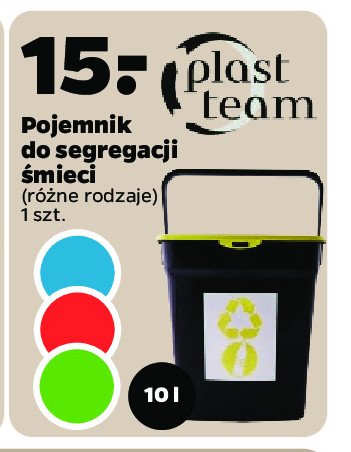 Pojemnik do segregacji śmieci 10 l Plast team promocja