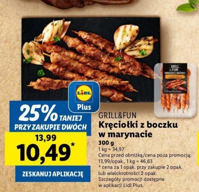 Kr臋cio艂ki z boczku w marynacie Grill and fun promocja