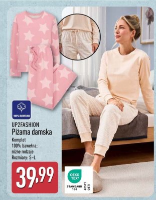 Piżama damska UP2FASHION komplet 100% bawełna; różne rodzaje rozmiary S-L promocja w Aldi