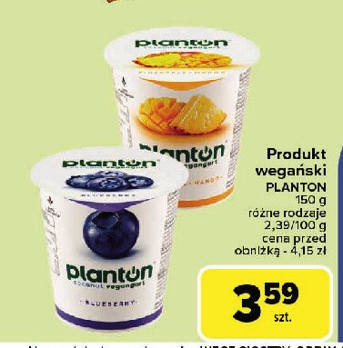 Jogurt ananas mango Planton (żywność) promocja