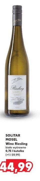 Wino Mosel riesling solitar promocja w Kaufland