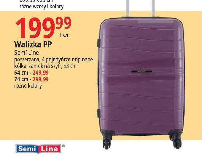 Walizka pp 74 cm Semi line promocja