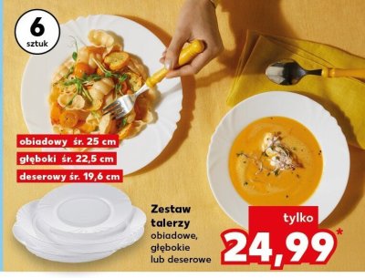 Zestaw talerzy deserowych 6 sztuk promocja w Kaufland