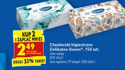 Chusteczki higieniczne Queen promocja