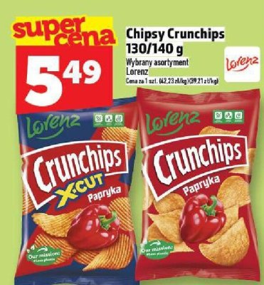 Chipsy Crunchips 130/140 g, wybrane asortymenty Lorenz promocja w TOPAZ