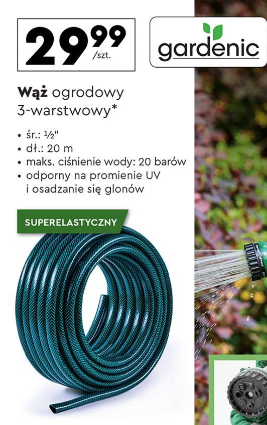 Wąż ogrodowy 1/2" 20 m Gardenic promocja