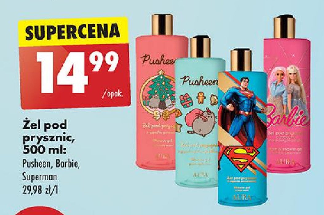 Żel pod prysznic superman AURA COSMETICS promocja w Biedronka